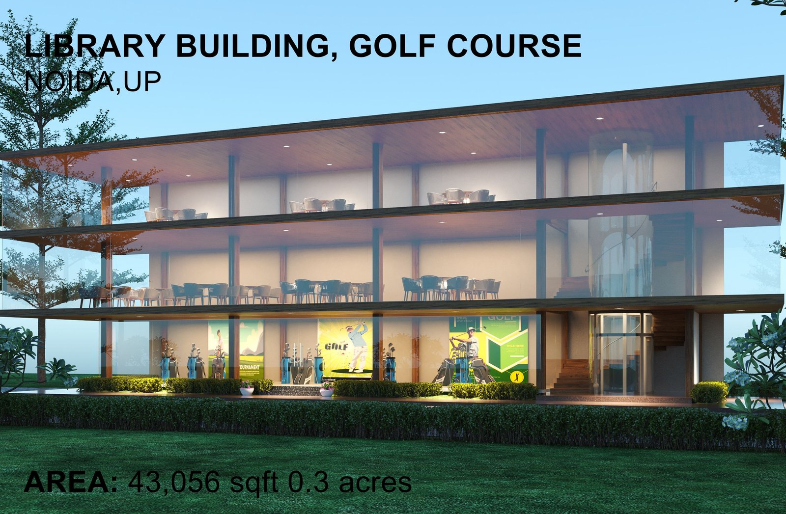 LIBRARY BUILDING, GOLF COURSE